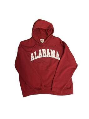 Vintage Alabama Crimson Tide Hoodie Red Large Logo Sweatshirt Pullover Size L